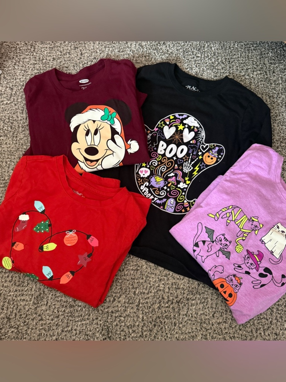4 pack of Girls M Holiday Long Sleeve shirts!